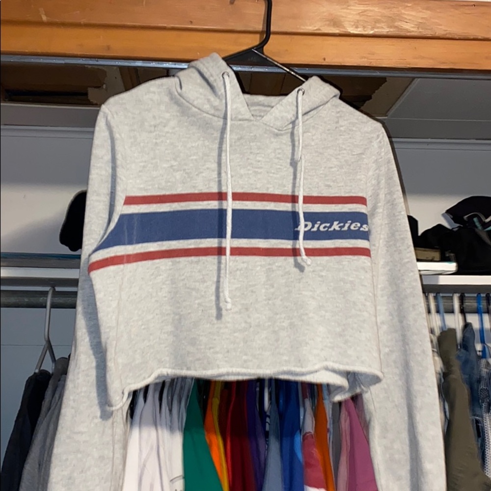 Long sleeve crop hoodie